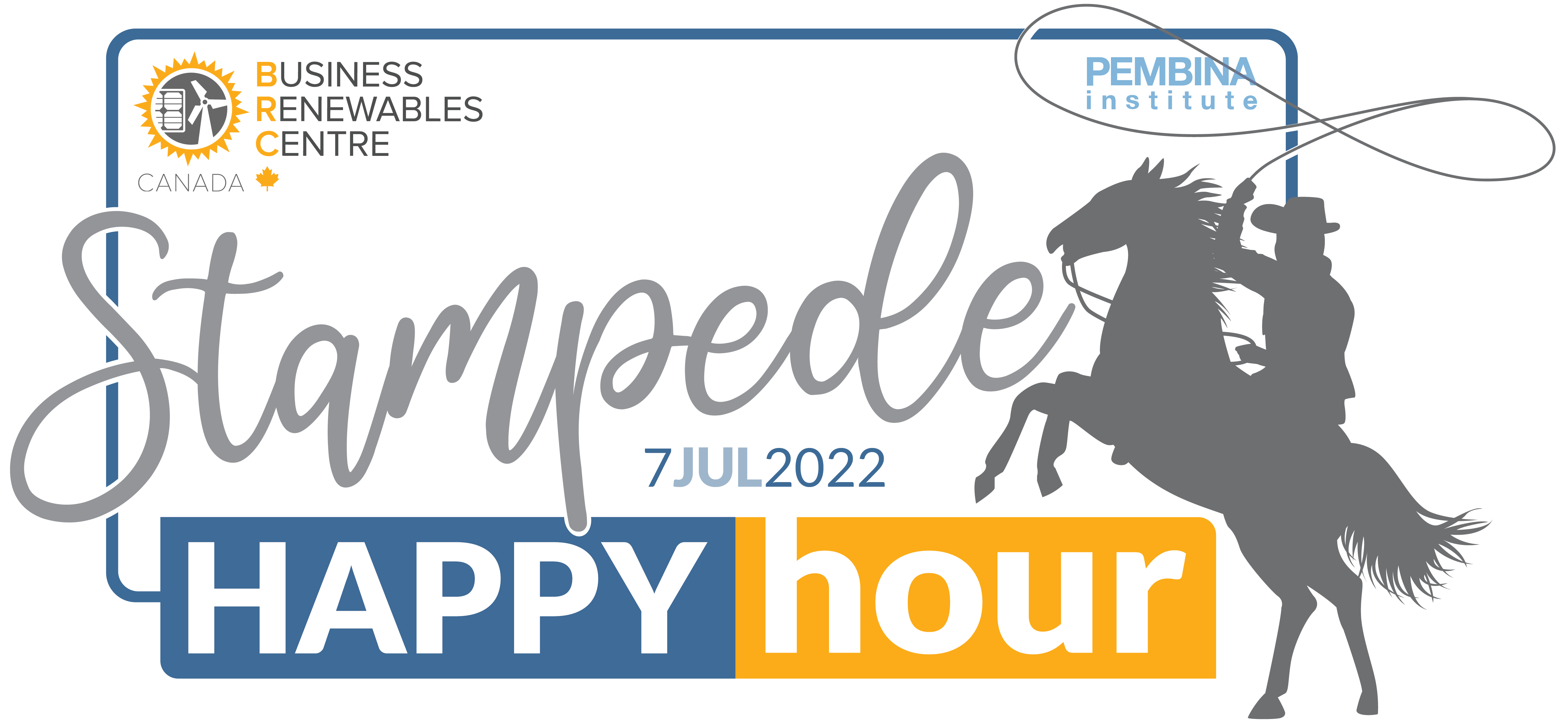 Stampede Happy Hour event banner