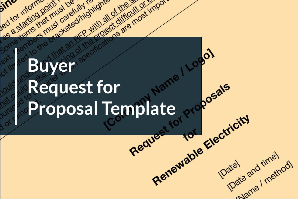 Buyer Request for Proposal Template Word Doc